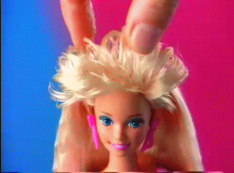 Barbie having a haircut because women are taught to be nice and not to advocate for ourselves 