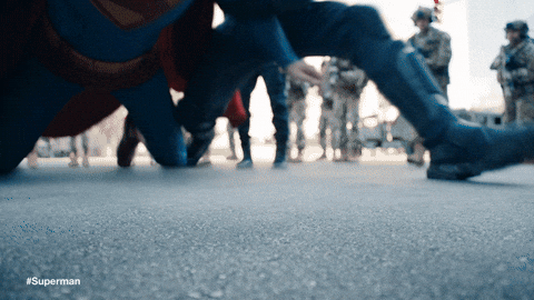 superman getting his face smashed into the pavement to express how after strength comes neurodivergent burnout.